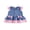 Pink, variant on RUINIXCW Toddler Girls Denim Dress Plaid/Cow Pattern Patchwork Buttons Bowknot Decor Doll Collar Fly Sleeve Casual Dress Jeans Dress