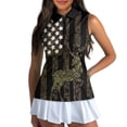 thumbnail image 3 of HUIACONG Deer Flag Camo Relaxed Women's Sleeveless Golf Shirt, Ventilated Quick Dry Golf Vest No Shrinkage Golf Shirts, 3 of 7