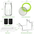 thumbnail image 3 of Seed Sprouting Kit - 2 Large Wide Mouth Mason Jars with Screen Sprout Lids, 2 Blackout Sleeves, Drain Tray, Stainless Steel Stand, Sprouts Growing Kit for Growing Broccoli, Mung Bean, Alfalfa and More, 3 of 8