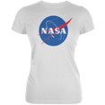 thumbnail image 1 of NASA Logo White Juniors Soft T-Shirt, 1 of 1