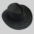 thumbnail image 4 of Penkiiy Cowboy Hats Faux Suede Cowgirl Hat Western Party Hats with Cowboy Bandana for Men Women Mongolian Hat Sunshade Cap Jazz Hat Black, 4 of 4