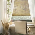 thumbnail image 2 of MOOD Custom Bamboo Shades | ALOHA | Cordless Designer Natural Woven Wood Roman Shades for Windows | Aloha Matcha Grain (Sheer) | 42.5"W X 72"H, 2 of 8