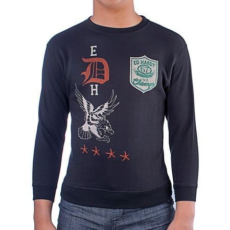 Softball Kids Pullover - Ed Hardy Kids Boys Eagle Pullover Sweatshirt