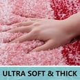 thumbnail image 2 of Sortora Microfiber Toilet Rugs U-Shaped, Shaggy Soft and Absorbent Bathroom Rugs, Non-Slip, Thick Plush Bathroom Mat, Machine Washable Dry Contour Bath Mats for Toilet Base, 24" x 20", Burgundy, 2 of 8