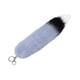 thumbnail image 3 of Llavero de cola de metal, llavero de coche con cola de piel artificial, colgante de bolso para Azul, 3 of 9