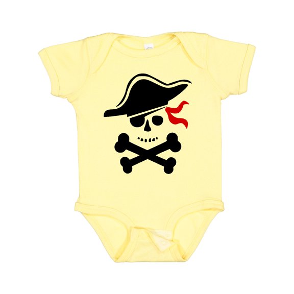 Inktastic Pirate Skull and Cross Bones Boys or Girls Baby Bodysuit