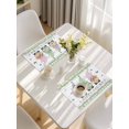 thumbnail image 5 of Easter Placemats Set of 8, Gnomes Flowers Bunny Eggs Plaid Wooden Grain Placemats for Dining Table, Place Mats for Kitchen Tabletop, Waterproof Wipeable Dining Table Mats Set, 5 of 9