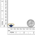 thumbnail image 6 of Gem Stone King 10K Yellow Gold Blue Created Sapphire Engagement Ring for Women | 2.10 Cttw | Oval 8X6MM | Gemstone September Birthstone | Size 8, 6 of 6