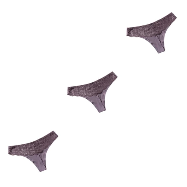 Sonducket Bragas de tiro bajo Tanga Ropa interior de mujer Tanga Mano de obra fina Elasticidad Ropa de dormir transpirable Café M Type1 NO1
