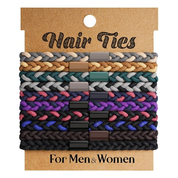 Men's braids, men's headbands, buns, curly hair, thick hair, elastic headbands for men and women, no creases, loop headbands, long hair for men