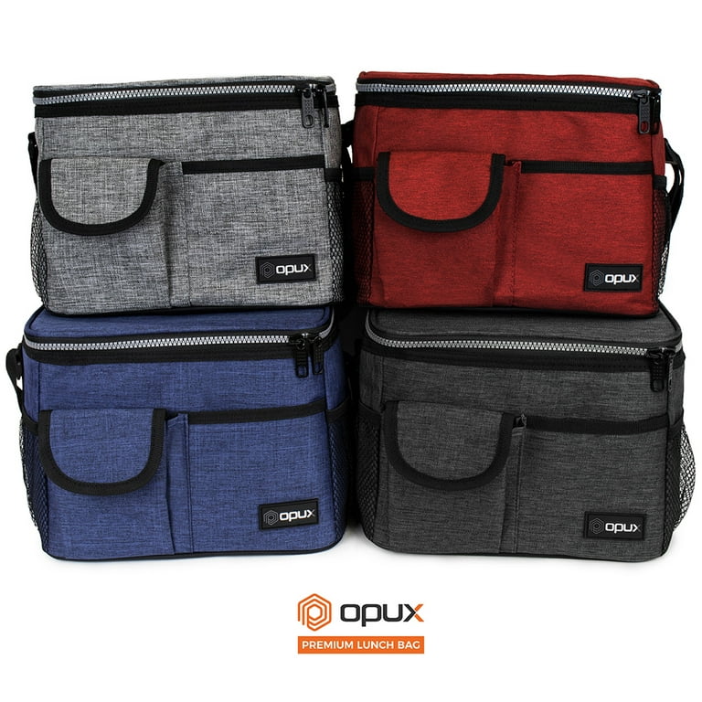 OPUX Insulated Lunch Box for Men Women, Leakproof Thermal Lunch Bag Cooler  Work Office School, Soft Reusable Lunch Tote with Shoulder Strap, Adult Kid