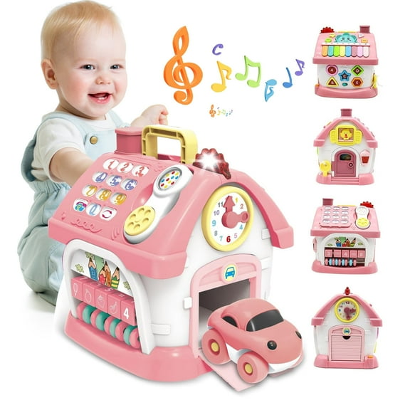 8-in-1 Montessori Musical Learning House Toy – Educational Activity Cube with Numbers, Piano & Games for Toddlers 1  (6-18 Months, 1-2 Years) – Baby Boy/Girl Birthday Gift