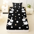 thumbnail image 3 of Erosebridal Cartoon Bunny Rabbit Twin Sheet Sets,Modern Geometric Circle Bedding For Kids,Happy Easter Theme 3 Pieces, 3 of 6