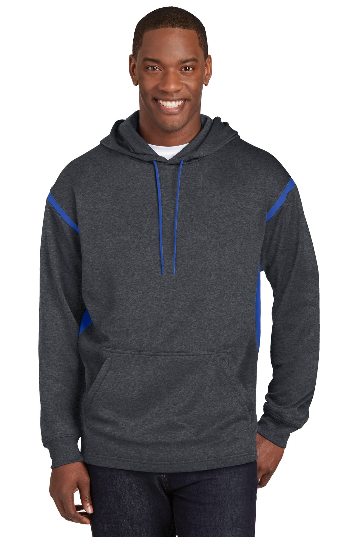 sport tek tech fleece hooded sweatshirt