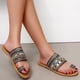 thumbnail image 4 of Sandalias de verano Nuevo Metal Lentejuelas decorativas Zapatos de mujer planos con punta deslizante Wmkox8yii nm6573, 4 of 7