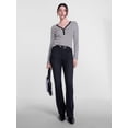 thumbnail image 3 of Scenario Women's and Women's Plus Striped Henley Shirt with Long Sleeves, Sizes XS-4X, 3 of 6
