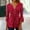 Red, variant on SOOMLON Womens 3/4 Sleeve Shirts Petite Tunic Cotton Bell Sleeve Tops Dressy Casual V Neck Shirts Cute Flowers Graphic T Shirts 2025 Trendy Spring Summer Ladies Tops Loose Fit Outfits Pullover Red XL