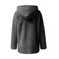 thumbnail image 4 of WTOBBY Women's Oversized Zip Up Hoodie with Fleece Lining, Long Sleeve Pullover Sweatshirt for Fall, Casual and Comfortable Jacket Style,Dark Gray S, 4 of 7