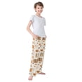 thumbnail image 3 of FORMRS Boys Pajama Pants with Pockets Size 6-8Y Kids Lounge Sleep Bottoms, Orange Fall Pumpkin, 3 of 8