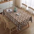 thumbnail image 2 of Brown Christmas Gingerbread Pattern Rectangle Tablecloth 60"x84",Waterproof Polyester Rectangle Table Cloth, Wipeable Spillproof Polyester Tablecloth for Dining, Camping, Indoor and Outdoor, 2 of 5