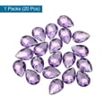 thumbnail image 3 of Uxcell 20PCS Gemas de Acrílico en Forma de Gota con Parte Trasera Plana de 18x25mm, Rhinestones Artificiales para Manualidades DIY, Color Púrpura Claro, 3 of 7