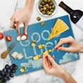 thumbnail image 4 of Going Away Party Cutting Board, Luck Message on Sky with White Clouds Wishful Thinking Art Print, Decorative Tempered Glass Cutting and Serving Board, Large Size, Sky Blue White, by Ambesonne, 4 of 5