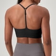 thumbnail image 4 of Smooth Sports Bras For Women Workout Tops Y Back Padded Yoga Bra Basic Wireless Bra,Color:Black, 4 of 4