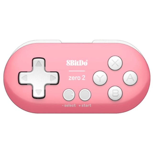 Graflsoa Manette de Jeu Bluetooth Sans Fil Compacte 8Bitdo Zero2 pour Switch, PC, Mobile et Steam - Rose, Outil Portable de Jeu et d'Art Numérique