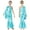 Blue, variant on Kids Girls Disco Costume One Shoulder Bell-bottom Party Disco Jumpsuit Jazz Hip Hop Dance Leotard Pink 6