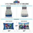 thumbnail image 4 of PJ Masks Kids Twin Sheet Set, White and Gray, Hasbro, 4 of 8
