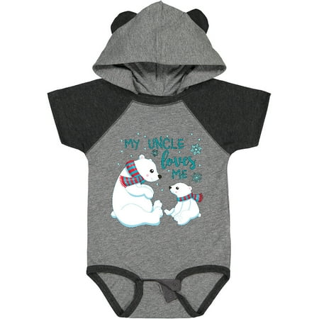 

Inktastic My Uncle Loves Me- Cute Polar Bears Gift Baby Boy or Baby Girl Bodysuit