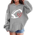 thumbnail image 4 of Girls Y2k Football Sweatshirt Cute Rugby Graphic Hoodies Pullover Football Season Long Sleeve Oversized Tops with Pockets, 4 of 7