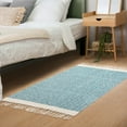 thumbnail image 3 of Moynesa 3'x5' Area Rug for Living Room Washable Bedroom Rugs Boho Lightweight Bath Door Mats Woven Entry Rug with Tassels Indoor Non Slip Carpet for Dining Bedroom Camper RV Gifts, Blue, 3 of 9