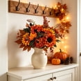 thumbnail image 5 of SLYNSHome Artificial Fall Pumpkin Floral Bouquet,Multicolor Faux Sunflower Maple Berry Flower Stems, Harvest Tabletop Arrangement For Thanksgiving Indoor Home Mantel Decor, 5 of 6
