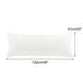 thumbnail image 7 of PiccoCasa Microfiber Body Pillow Case Cover, 2 Packs White Pillowcases, Body(20"x48"), 7 of 7