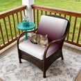thumbnail image 4 of Outdoor Patio Cushion Covers 4 Pack Ombre Red Patio Chair Cushion Covers with Ties and Zipper Wine Red White Waterproof Outdoor Seat Cushion Covers for Patio Furniture 20"x18", 4 of 9