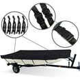 thumbnail image 5 of Labwork Heavy Duty Trailerable Boat Cover - 210D Marine Grade Polyester Mooring Cover Fits Jon Boats 12ft Long Beam Width up to 56in, 5 of 7