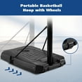 thumbnail image 3 of GASKY 44In Portable Basketball Hoop with Height Adjustable 6 ft to 10 ft  Large Backboard Base and Wheels, Basketball Goals for Youth Adults Indoor Outdoor Use, 3 of 10