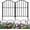 Black-1, variant on 10 Pack Decorative Garden Fence Panels, Rustproof Metal Animal Barrier - Dog, Rabbit, Yard & Patio Fencing, Heavy Duty Wire Border for Flower Beds, Easy No Dig Installation