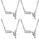 thumbnail image 1 of EeaseMX Collar con colgante creativo de corazón de 4 piezas, diseño de copa de vino tinto, cadena de clavícula para niña, regalo de joyería para San Valentín (plata), 1 of 7