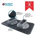 Ear Clear Dog Bowl and Mat Set, No Spill Food and Water Bowls with Mat