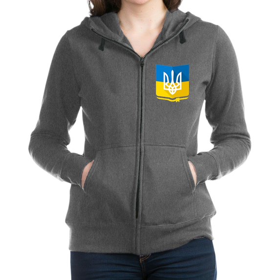 CafePress - Bendera Ukraina Sweatshirt - Women's Zip Hoodie