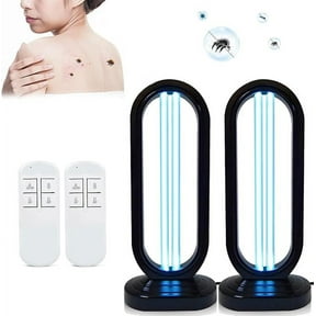 Woveruco 2026 UV-Multi-Function Haloclean, Cleans The Bedbugs and Provides Lighting, Spaces up to 430 Square, for Home School With Button, Prevents Remote Loss And Uselessness (Black,2pc)