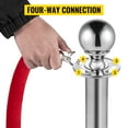 thumbnail image 5 of Vevor Crowd Control Stanchion Set of 2 Pieces with 5 ft/1.5 m Black Velvet Rope, Silver Barrier Sturdy Concrete and Metal, 5 of 9