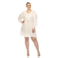 thumbnail image 2 of White Mark Women's Sheer Crochet Cover Up Dress, 2 of 5