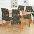 thumbnail image 2 of Yayeee 2 Pack Dining Chair Covers Stretch Parson Chairs Slipcovers Seat Protector, Green Forest Fox Pattern, 2 of 6