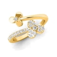 thumbnail image 4 of TimeLe$$ Classics Jewelry For Her - Natural Diamond Clover Fashion Ring in 14K Yellow Gold - For Valentine's Day (Ring Size 10), 4 of 5