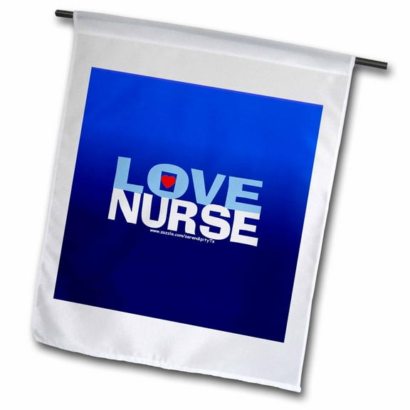 3dRose, Love Nurse, 12 x 18 inch Garden Flag