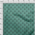 thumbnail image 2 of oneOone Cotton Poplin Dusty Teal Green Fabric Leaves & Paisley Block Sewing Fabric By The Yard Printed Diy Cloth Sewing Supplies 56 Inches Wide, 2 of 4