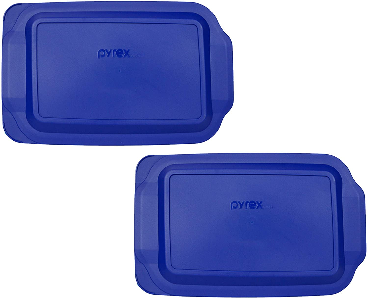 Pyrex Cook & Store Food Set of 2 Rectangular Roaster Candy Dish with Plastic Lid 